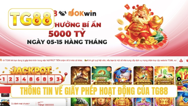 TG88 ⭐ Trang Chủ Chính Thức T8/2026 | Link TG88 Xúc 188K 17 Thông tin về giấy phép hoạt động của TG88