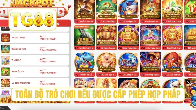 TG88 ⭐ Trang Chủ Chính Thức T8/2026 | Link TG88 Xúc 188K 18 Toàn bộ trò chơi đều được cấp phép hợp pháp